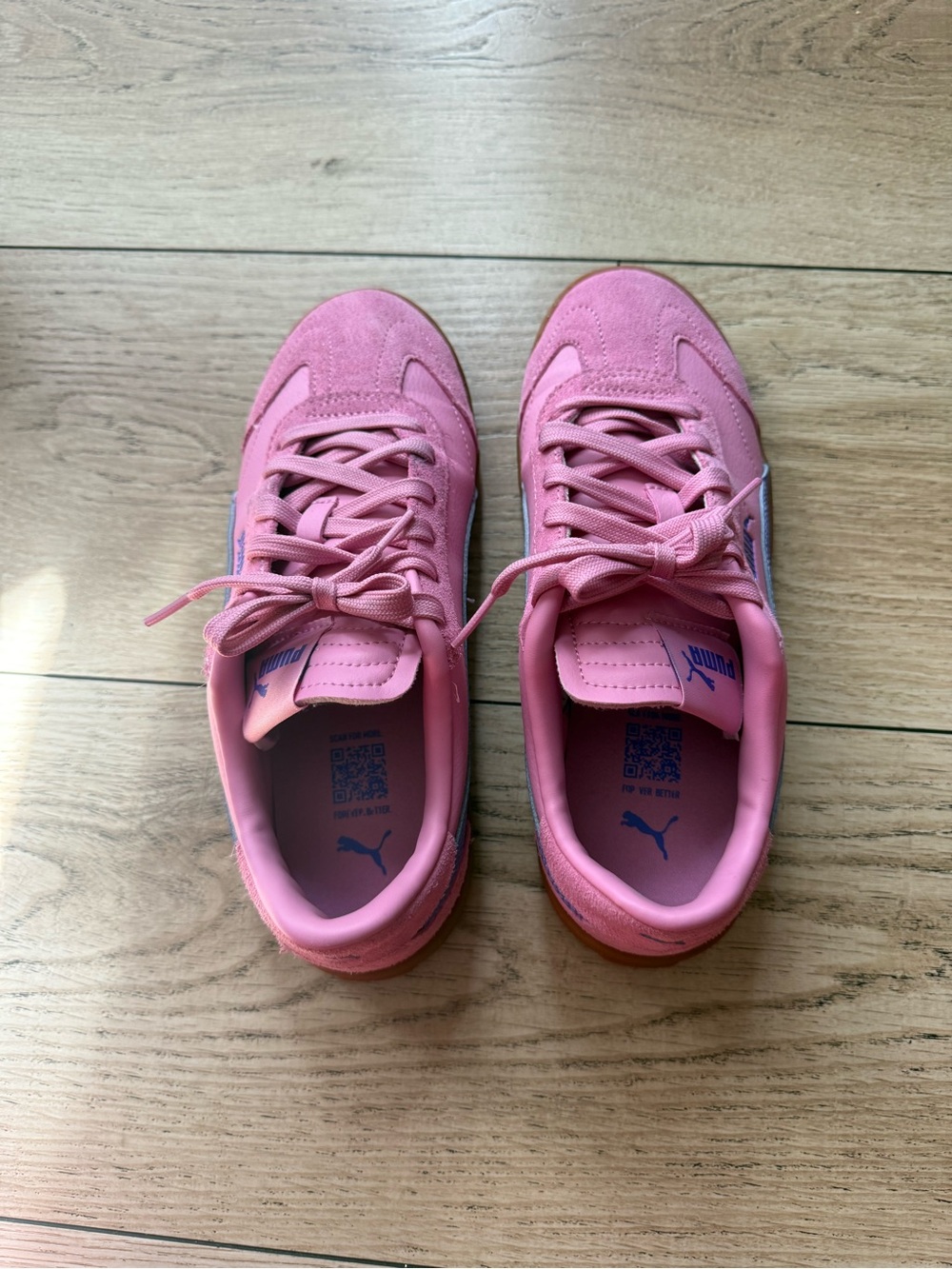 Puma Pink Suede Low-Top Sneakers